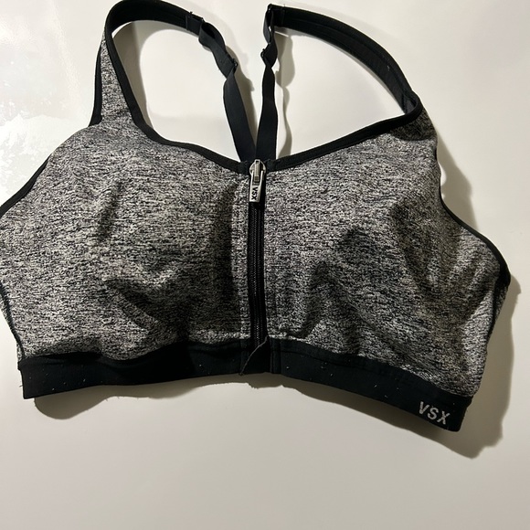 2 Victoria Secret Pink Gray Sports Bras - Picture 5 of 7